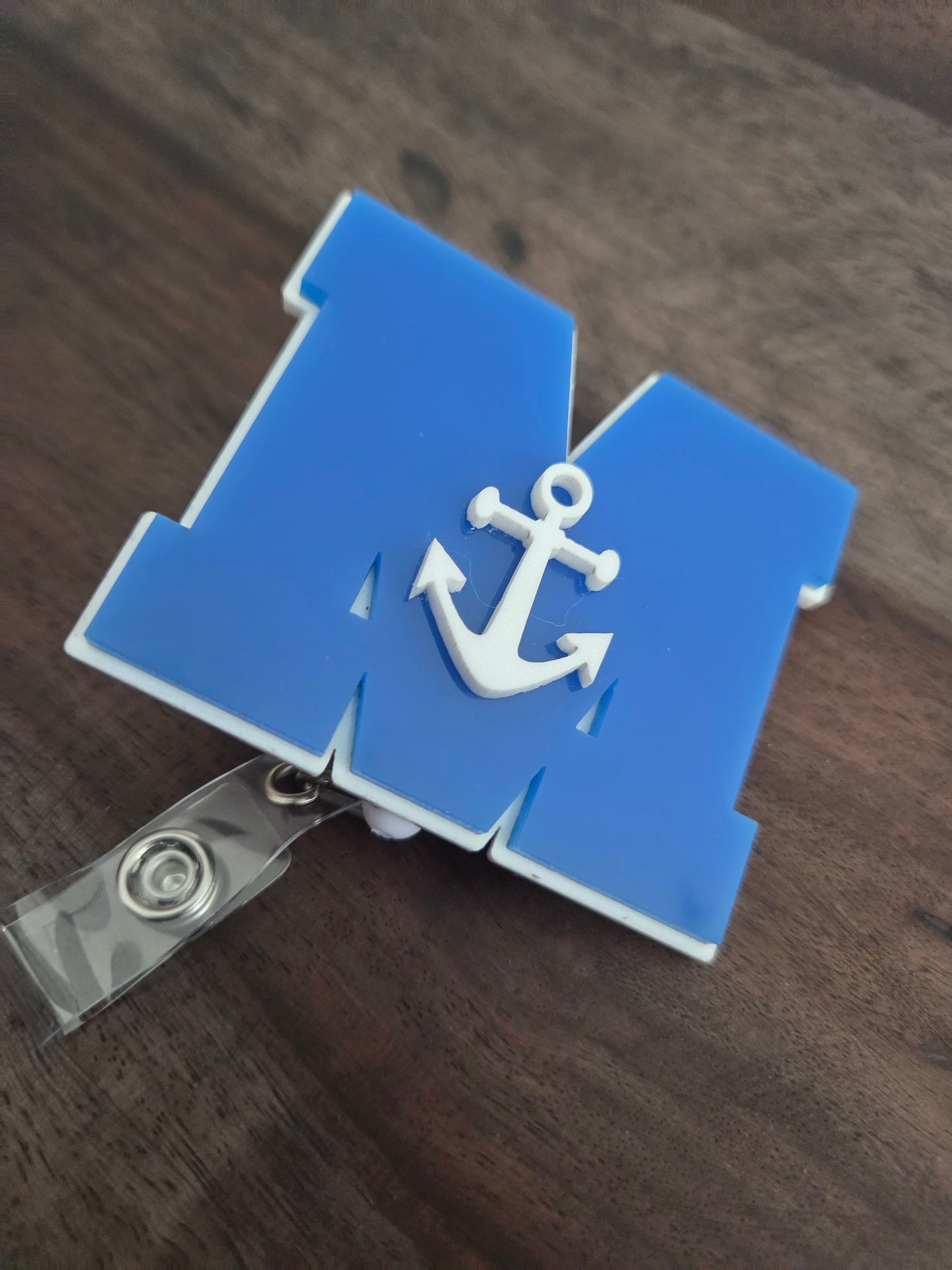 Mandeville High Skippers Acrylic Retractable Badge Reel