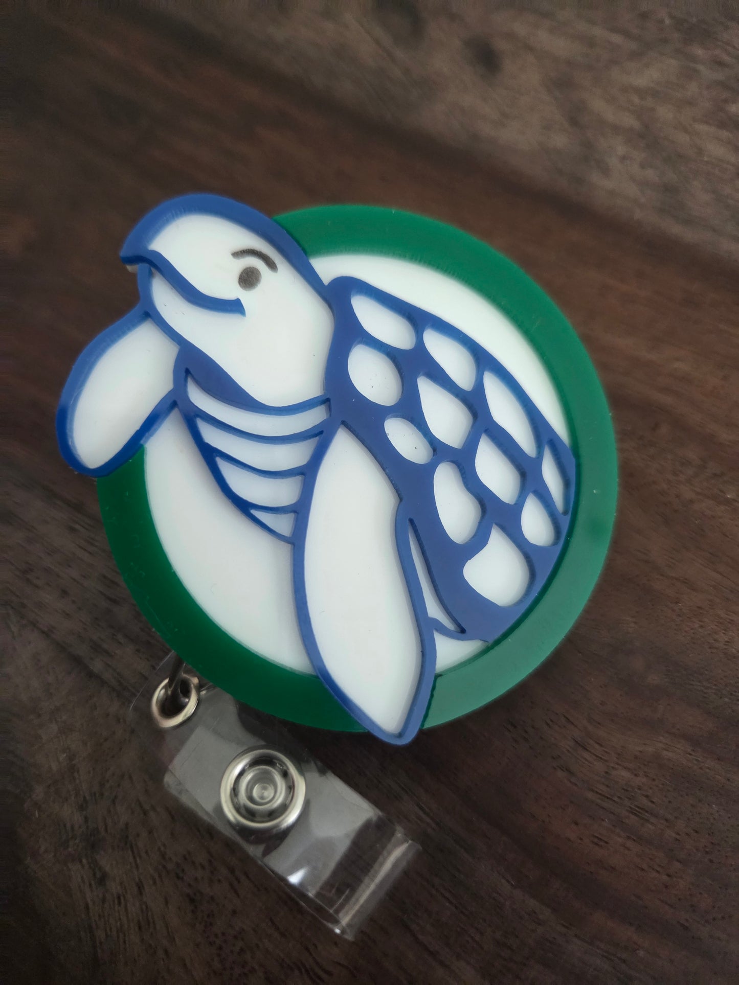 Lancaster Elementary Sea Turtle Acrylic Retractable Badge Reel