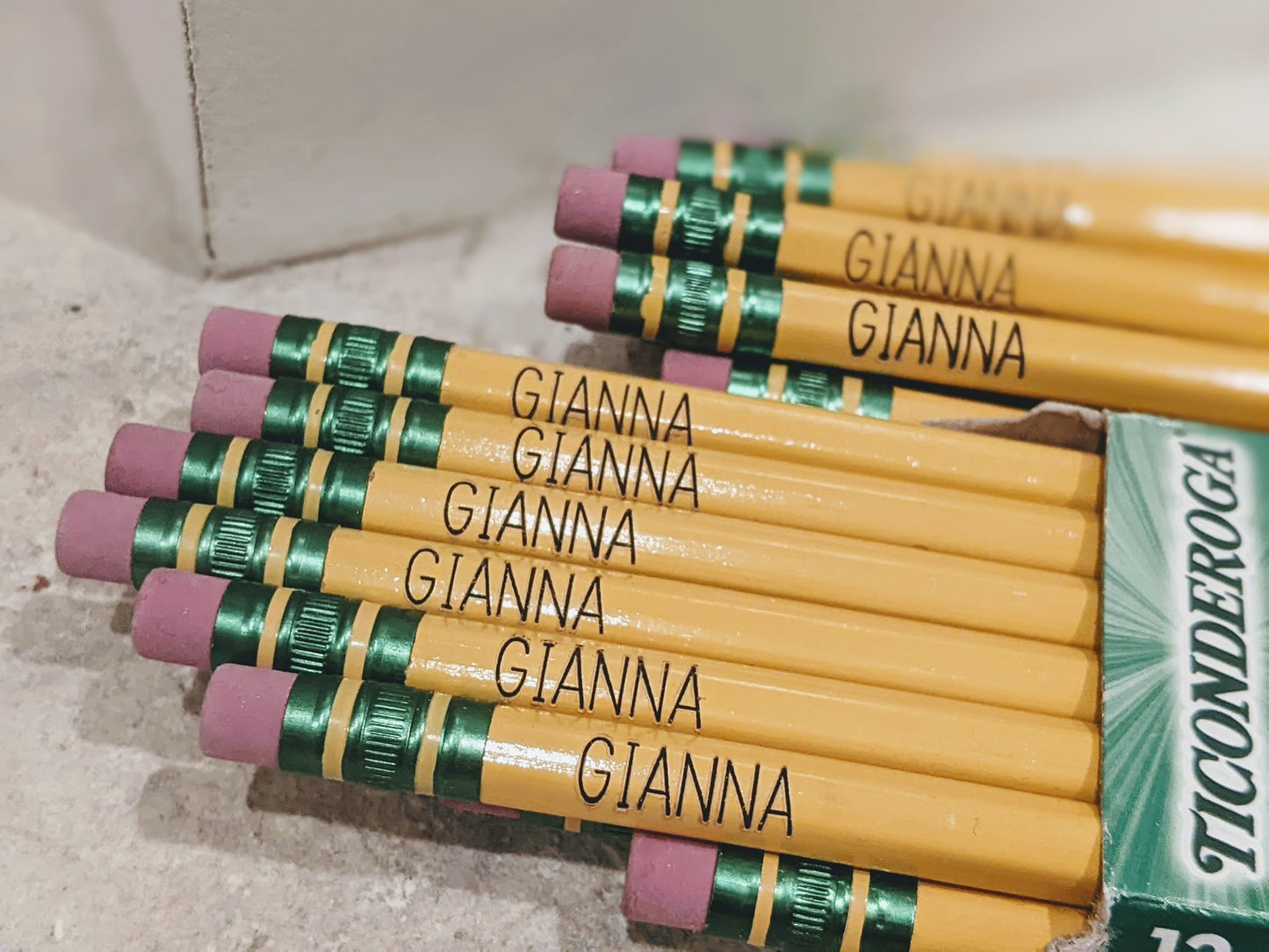 Personalized Engraved Ticonderoga Pencils – Custom Back to School Name Pencils for Kids and Teachers