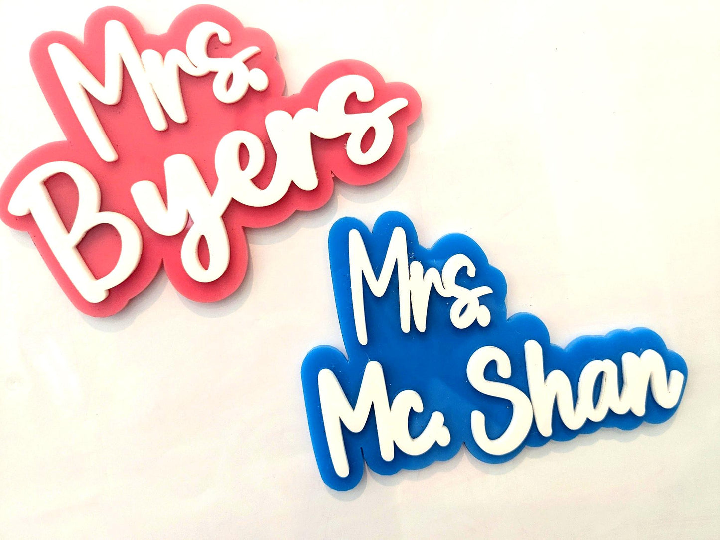 Personalized magnet on locker or fridge