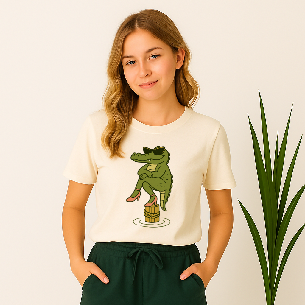 The Yoga Pose Trend Alligator T-shirt – Retro Sass Gator Graphic Tee