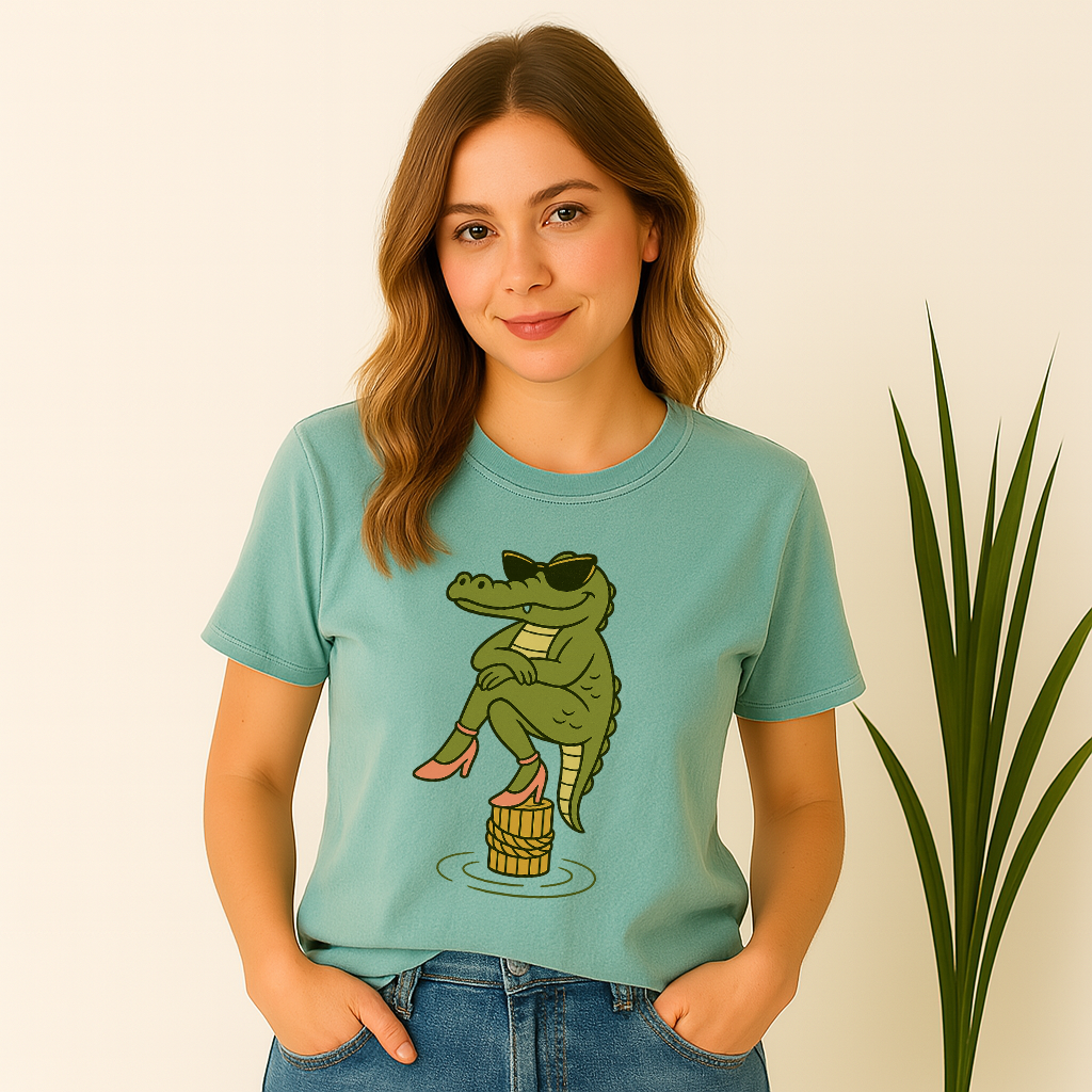 The Yoga Pose Trend Alligator T-shirt – Retro Sass Gator Graphic Tee