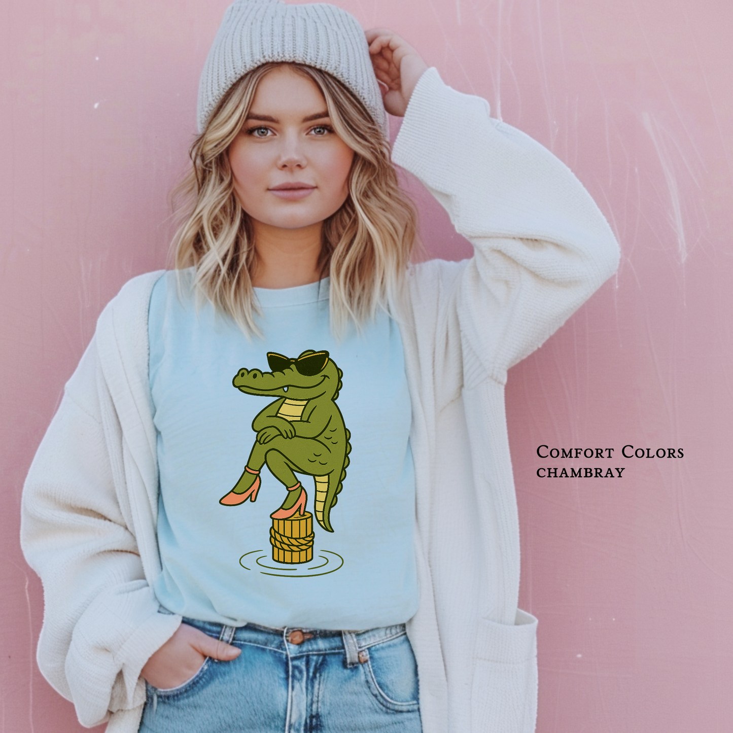 The Yoga Pose Trend Alligator T-shirt – Retro Sass Gator Graphic Tee