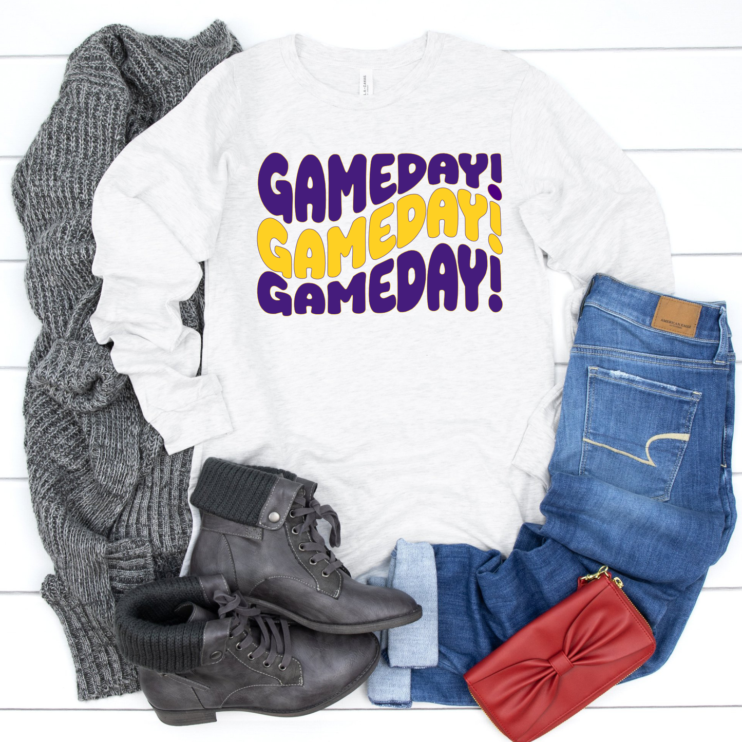 Groovy LSU GAME DAY T-shirt (Short & Long Sleeve)