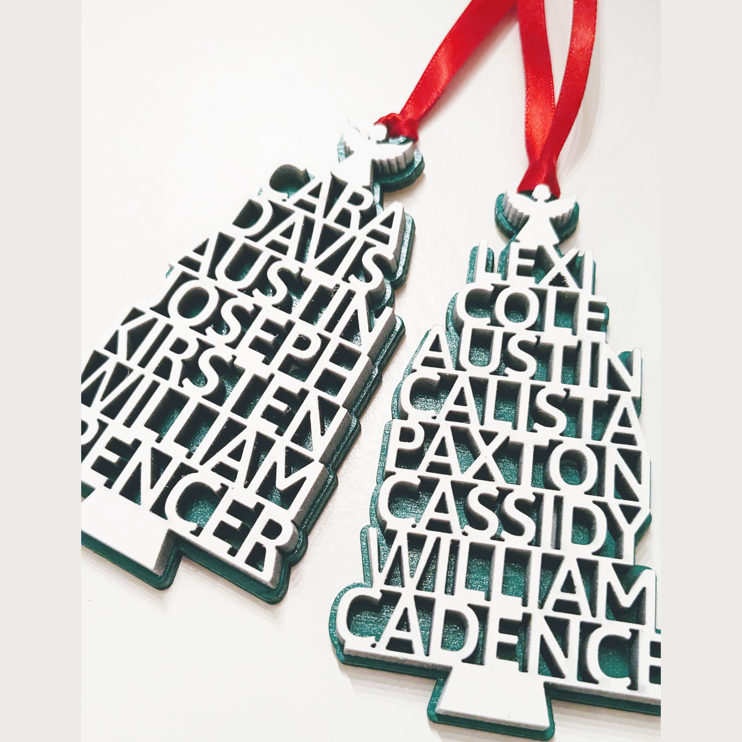 Custom Family Christmas Tree Ornaments