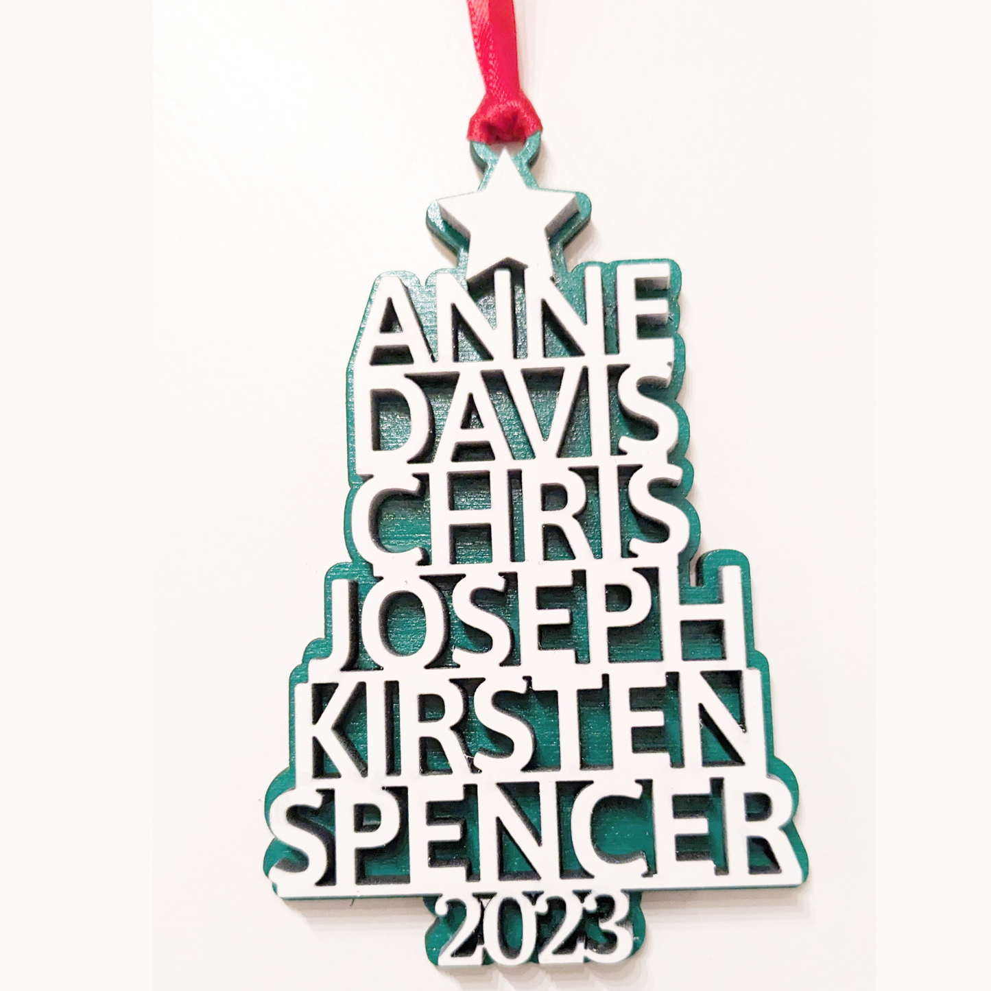 Custom Family Christmas Tree Ornaments