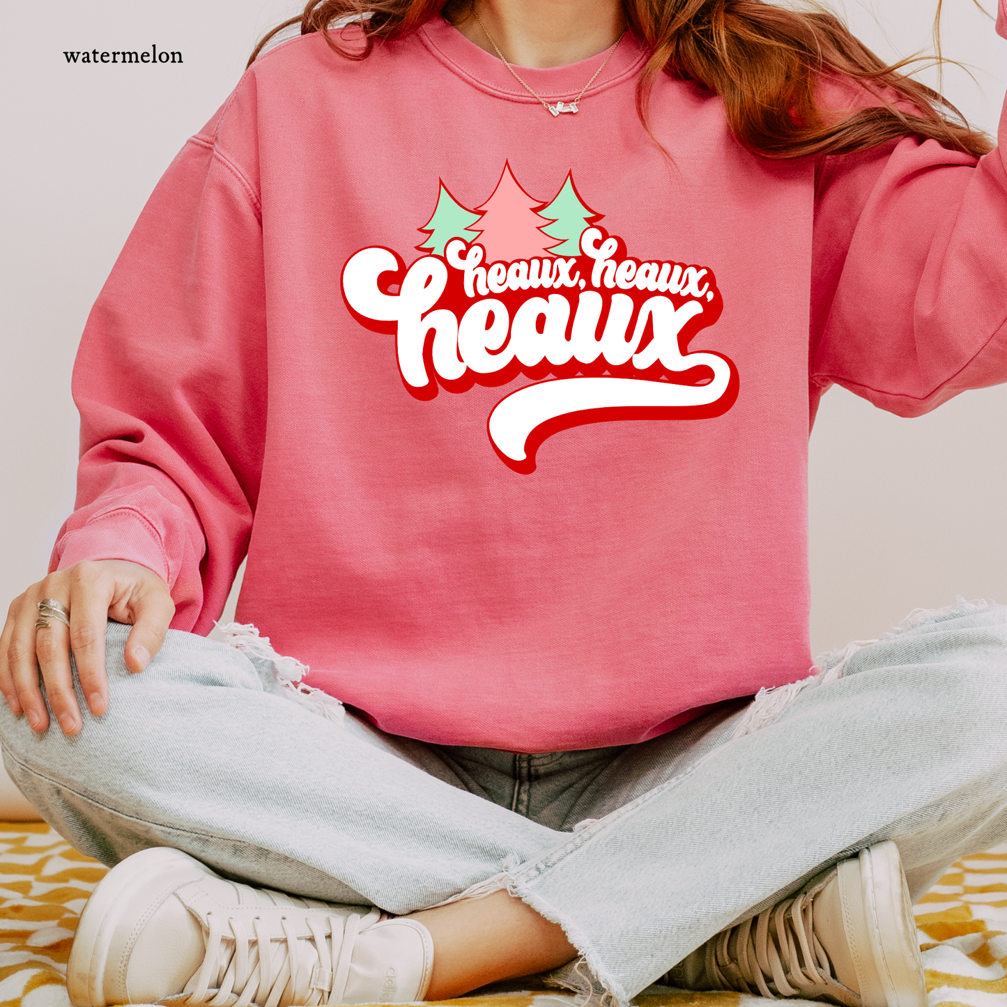 Heaux Heaux Heaux Christmas Tree Tee | Christmas Comfort Color Sweatshirts
