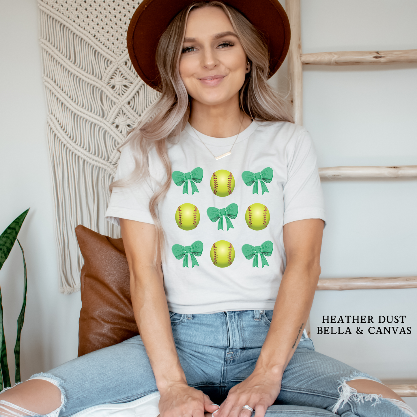 Coquette Softball | Green Bows