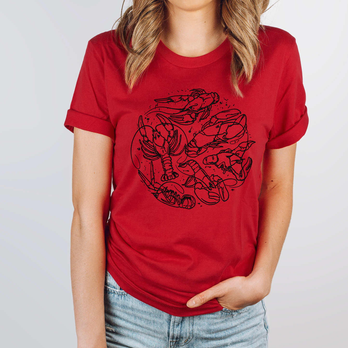 Handdrawn Crawfish | Short Sleeve Tees