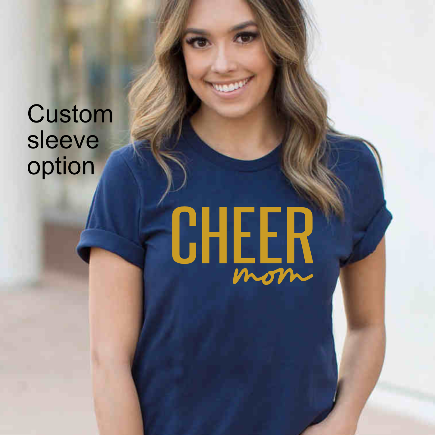 Coquette Bow Cheer Mom | Custom Sleeve | Cheer | Cheerleading | Crowns
