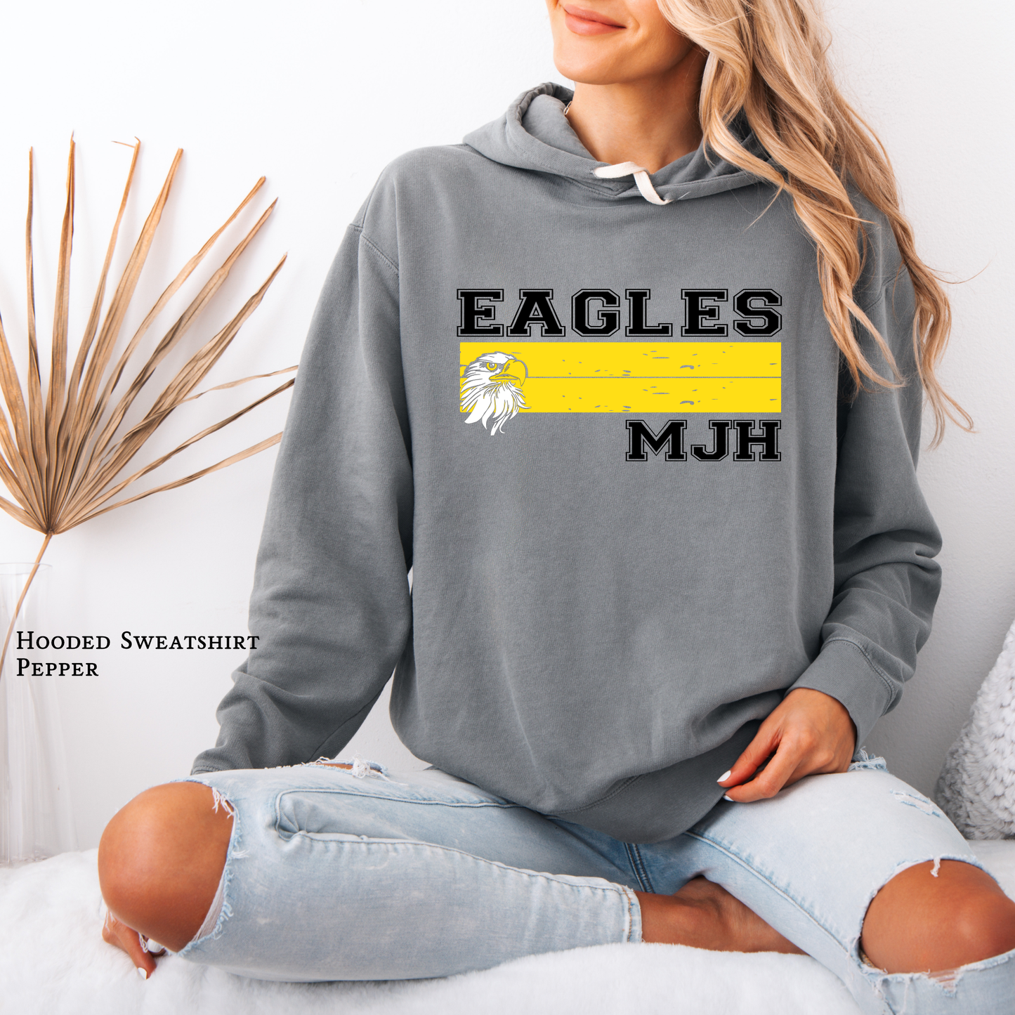 Eagles Grunge Bars | Madisonville Jr. High | MJH | Hooded Sweatshirt | Hoodie