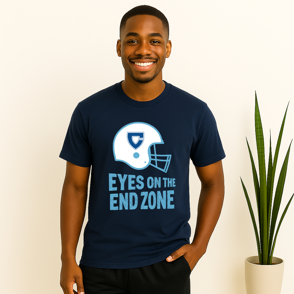 Eyes on the End Zone Covington Chargers Football Shirt
