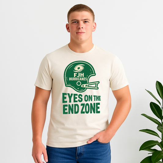 FJH Hurricanes "Eyes on the End Zone" Football T-Shirt