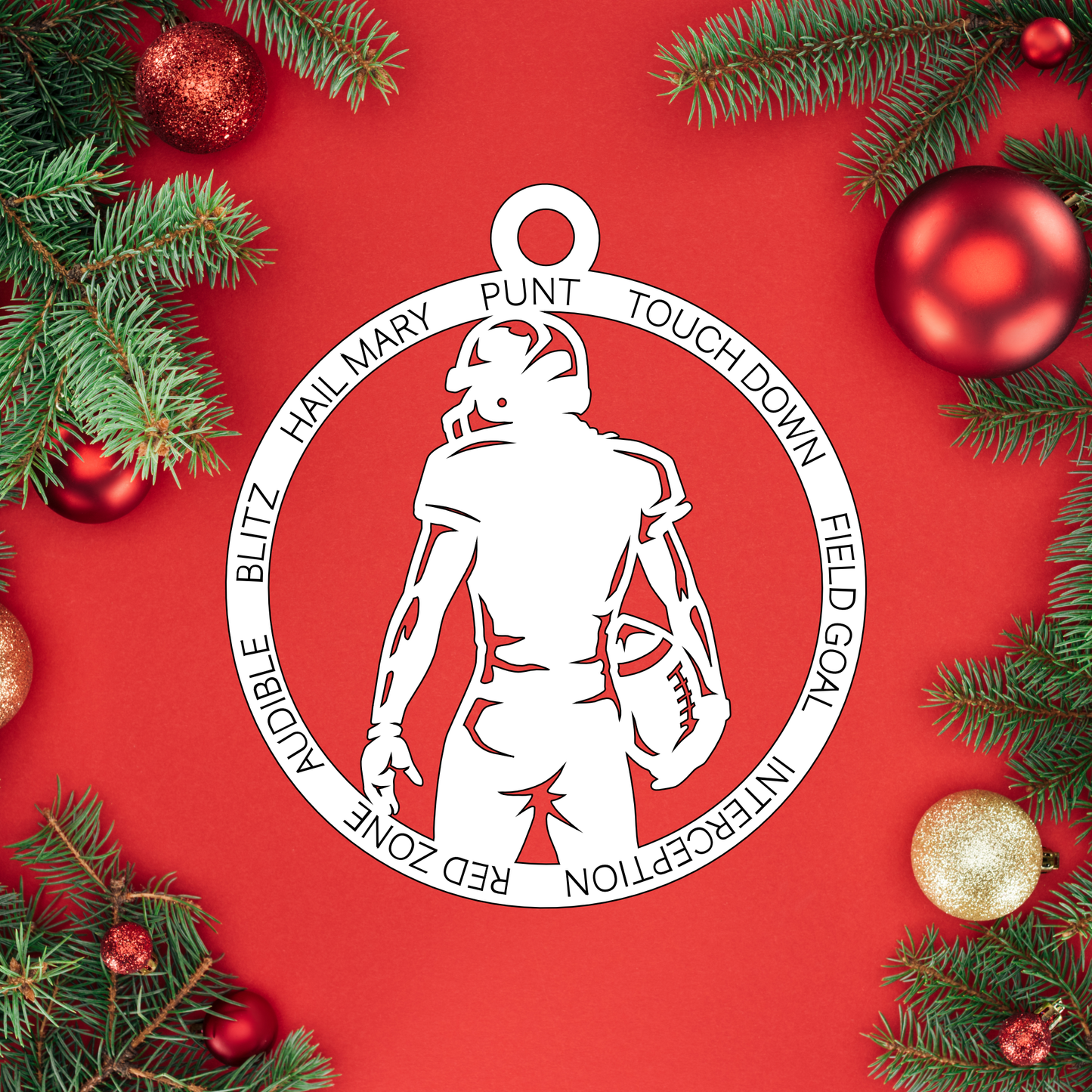 Custom Football | Christmas Ornaments
