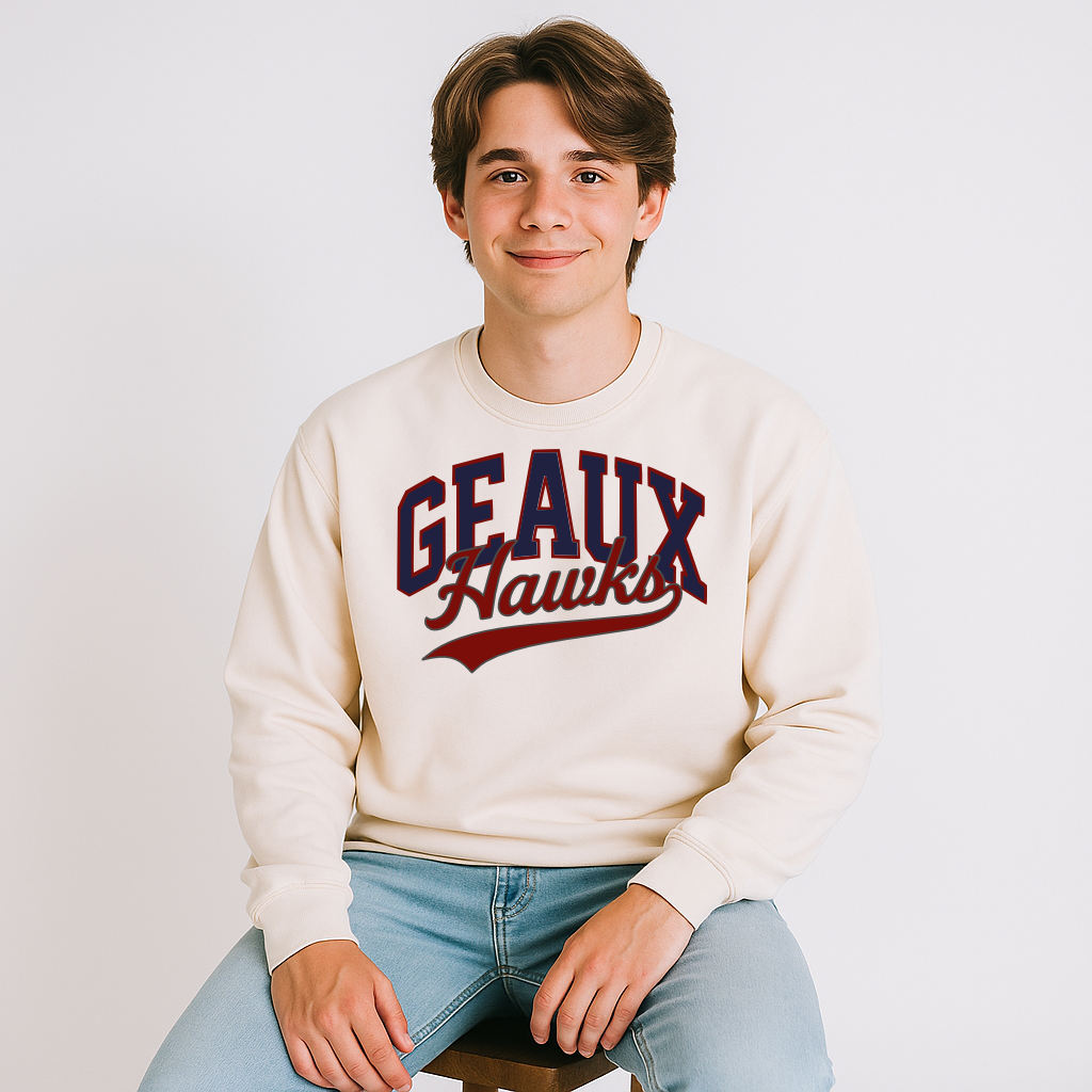 College Geaux Hawks Sweatshirt – Archbishop Hannan High