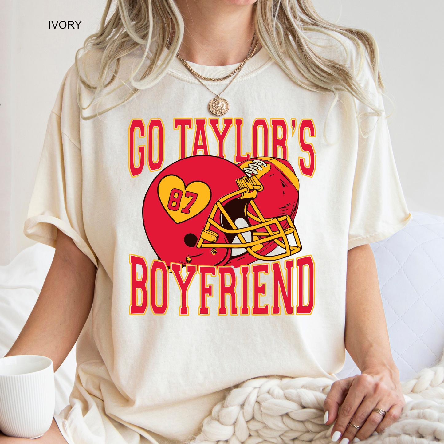 Go Taylor's Boyfriend | Comfort Color Short Sleeve Graphic Tees | Adults