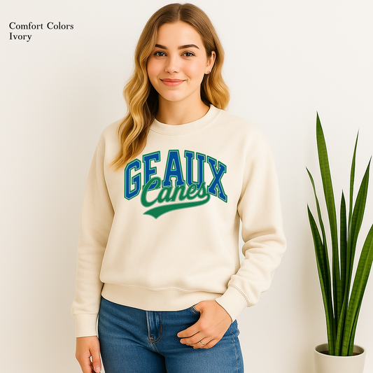 Geaux Canes sweatshirt for Fontainebleau Jr High