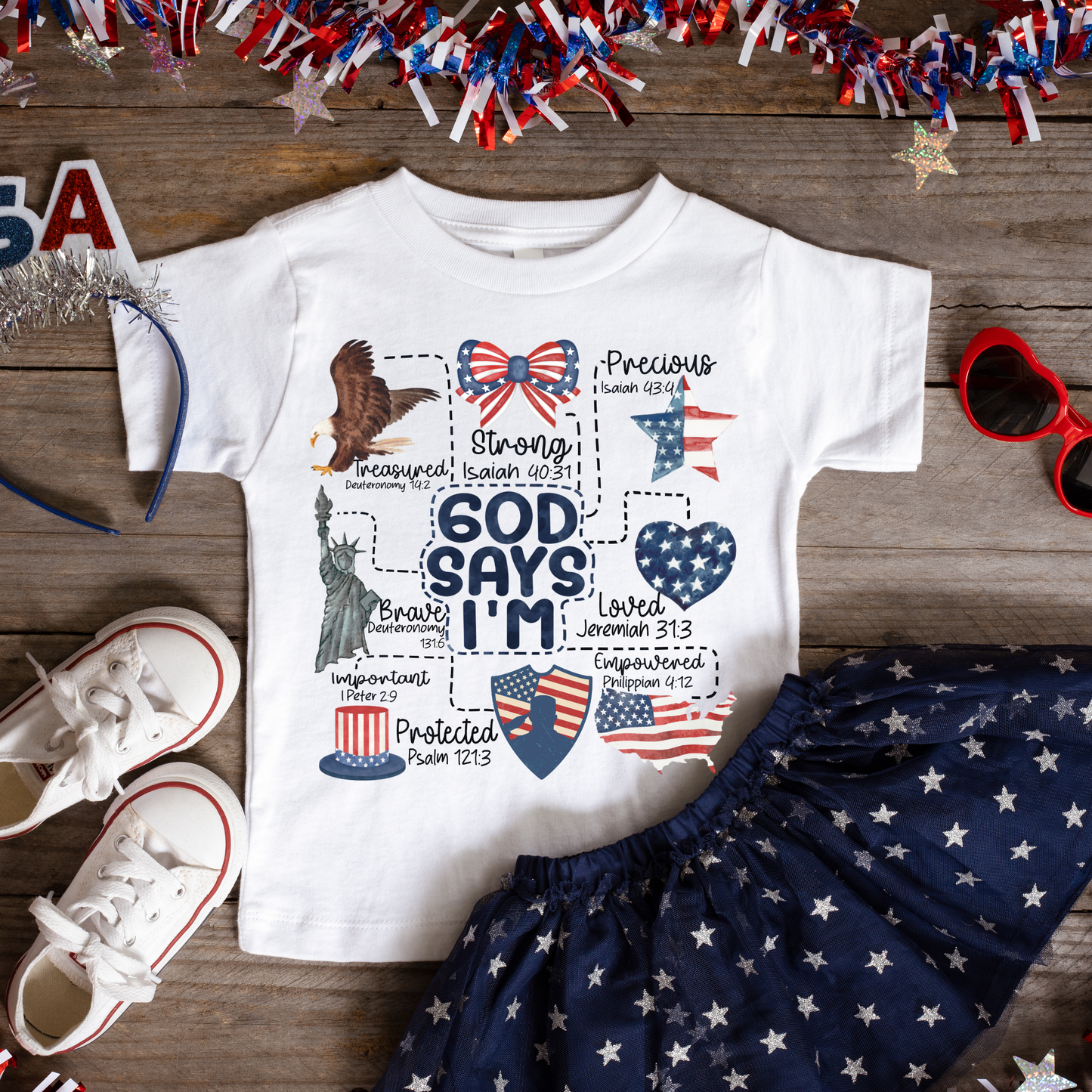 God Says I am | 4th of July | Patriotic | USA | Kids & Adults