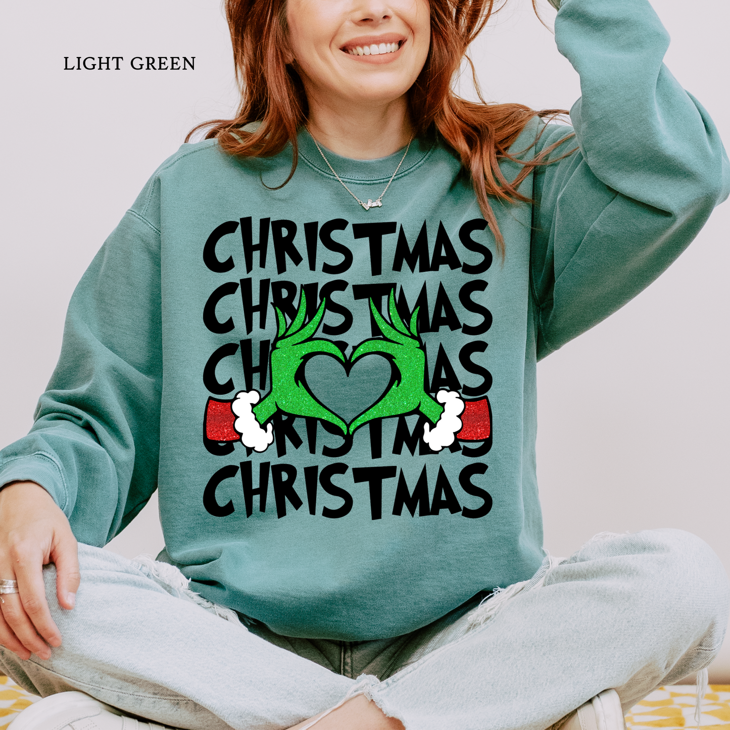 Heart Grew 3 Sizes | Christmas Comfort Color Sweatshirts
