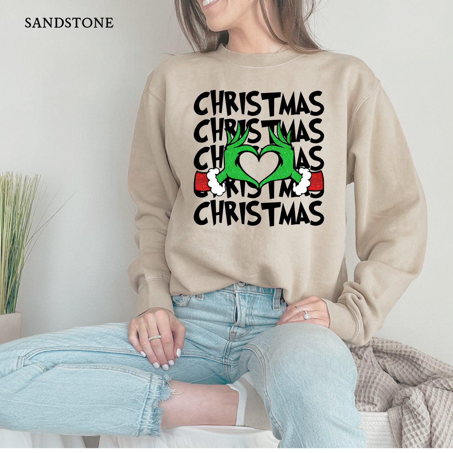 Heart Grew 3 Sizes | Christmas Independent Trading Comp. Sweatshirts