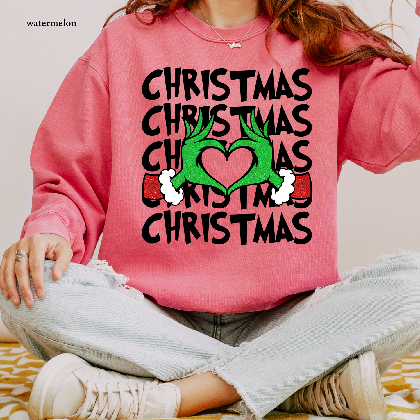 Heart Grew 3 Sizes | Christmas Comfort Color Sweatshirts