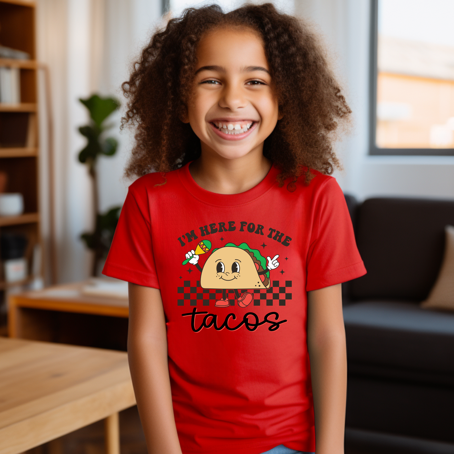 Taco shirt for boys and girls with bold fun design