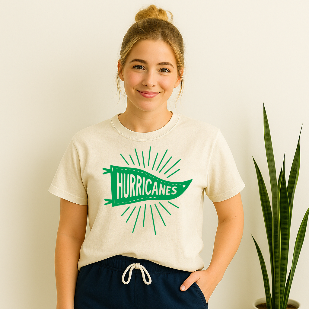 FJH Canes green flag shirt