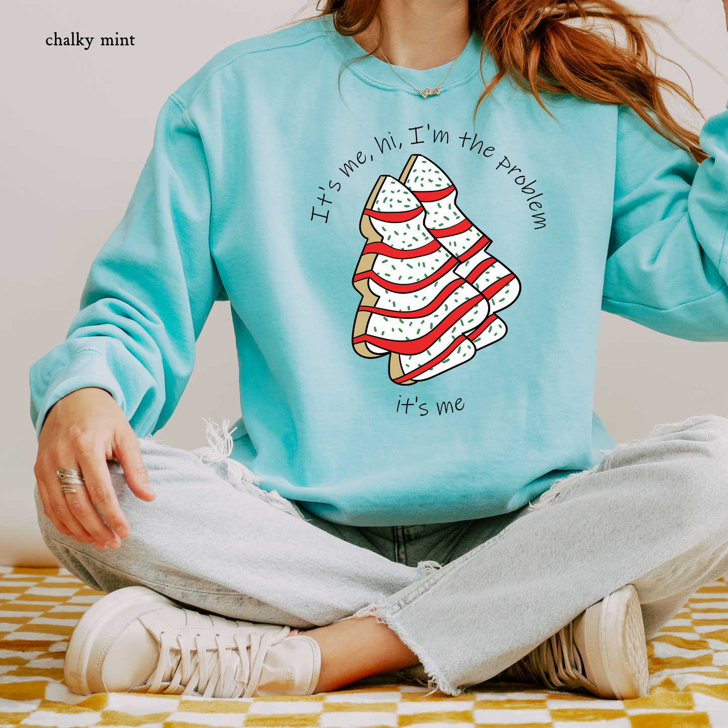 I'm the Problem _ Christmas Cakes | Christmas Comfort Color Sweatshirts