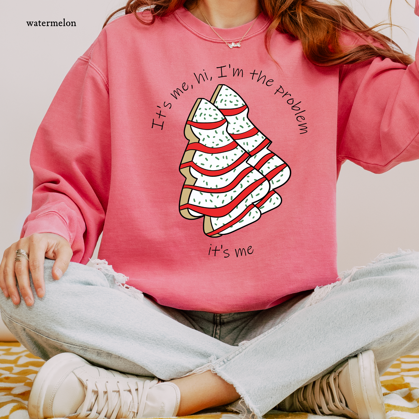 I'm the Problem _ Christmas Cakes | Christmas Comfort Color Sweatshirts