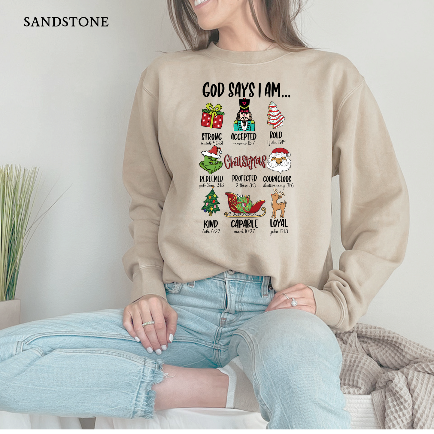 God Says I am - Christmas Edition |Independent Trading Comp. Sweatshirts