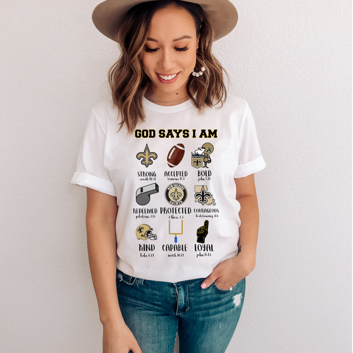 God Says I Am - Saints - New Orleans - Adult & Youth Tee (PRESALE)