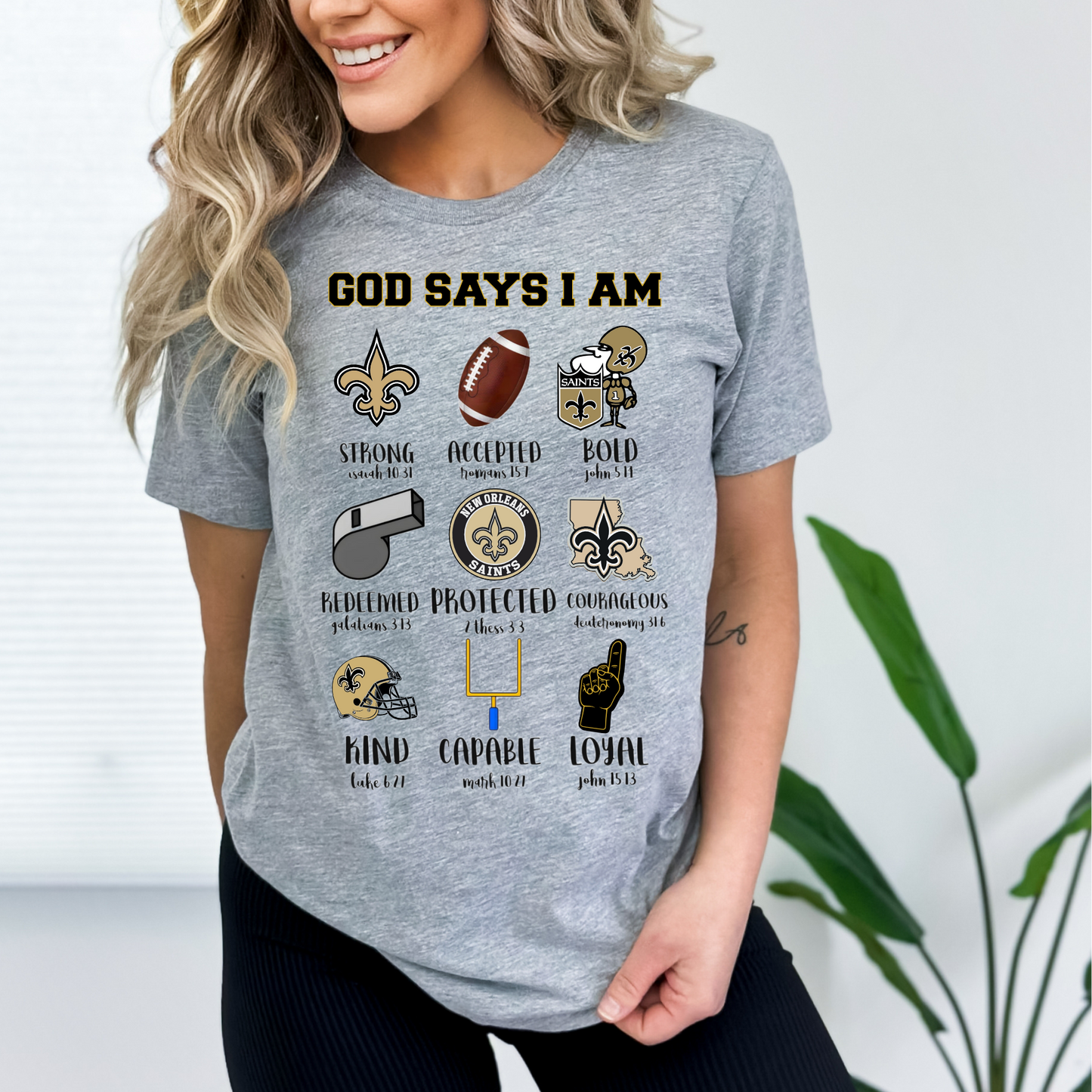 God Says I Am - Saints - New Orleans - Adult & Youth Tee (PRESALE)