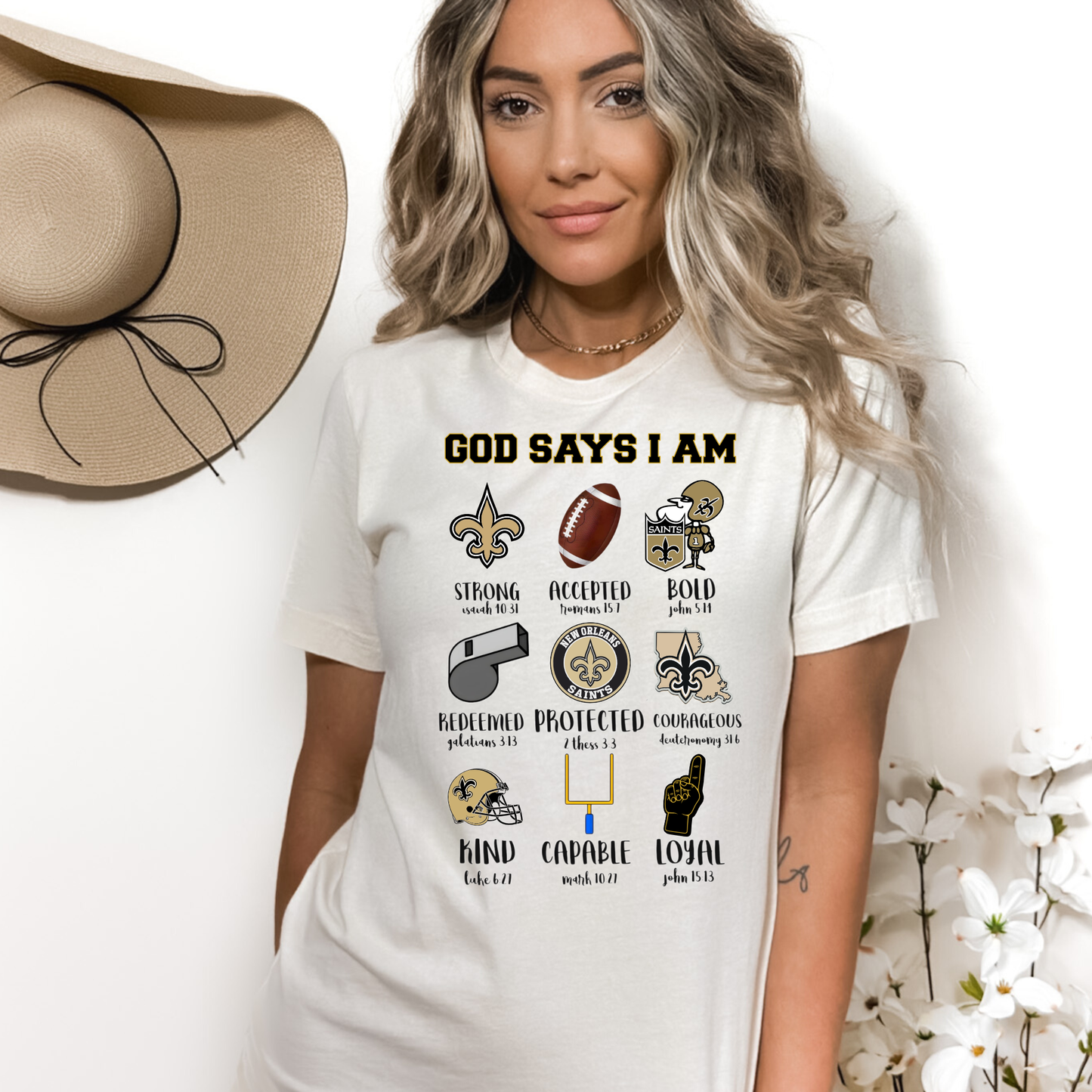 God Says I Am - Saints - New Orleans - Adult & Youth Tee (PRESALE)
