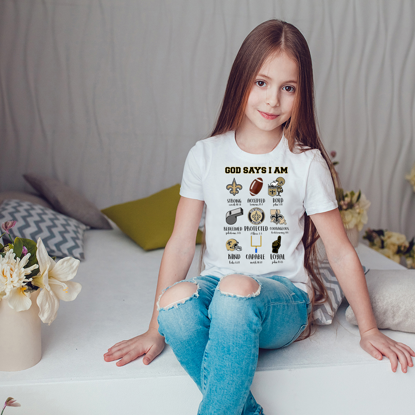 God Says I Am - Saints - New Orleans - Adult & Youth Tee (PRESALE)