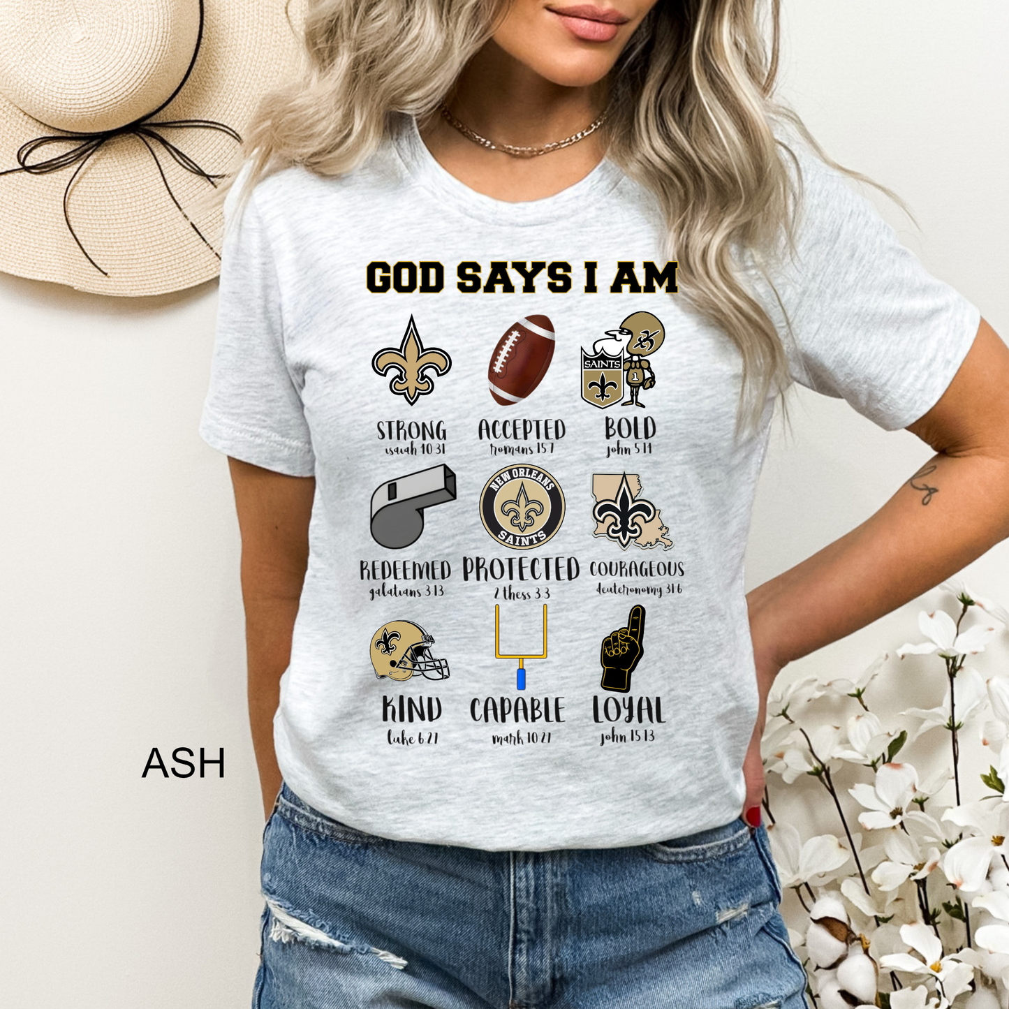 God Says I Am - Saints - New Orleans - Adult & Youth Tee (PRESALE)