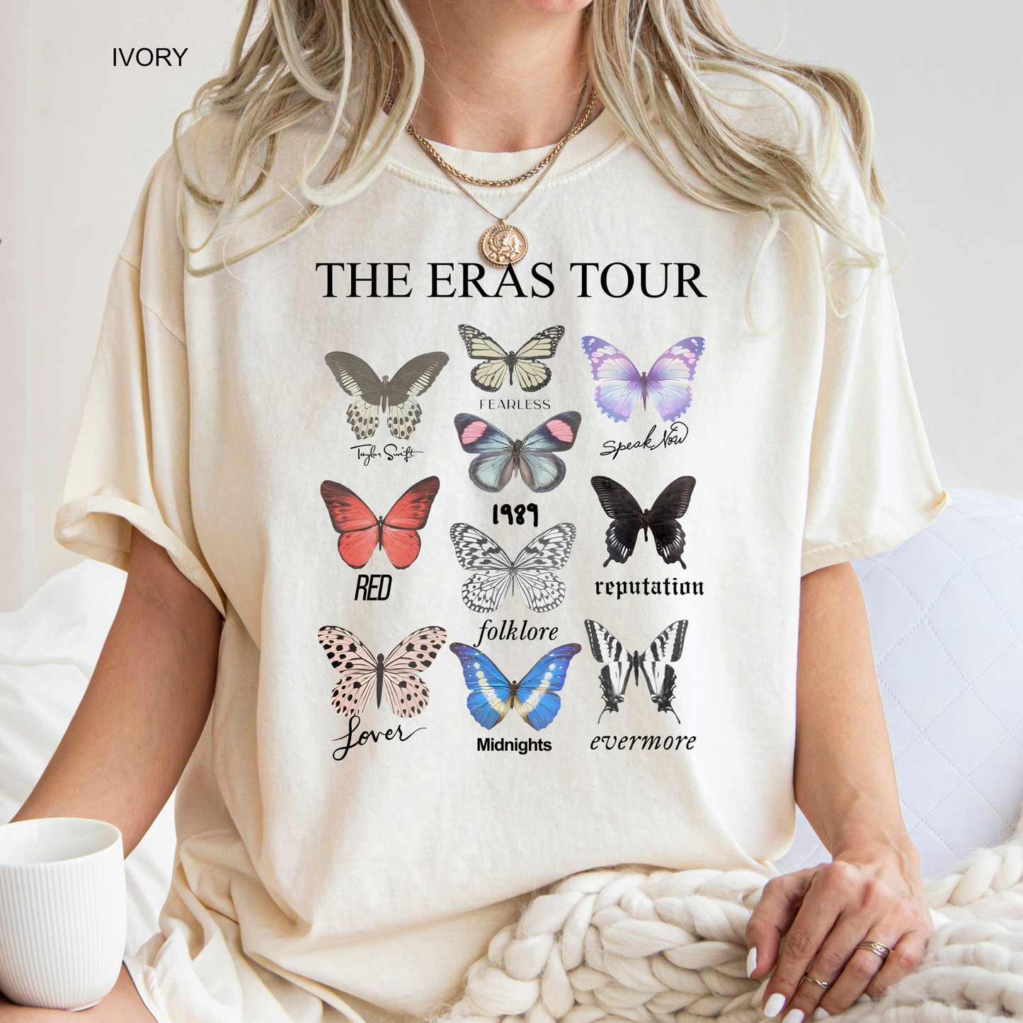 The Eras Tour - Taylor's Version - Butterflies - Adult & Youth Comfort Colors Concert Tee