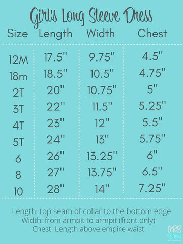 Girl's Long Sleeve Ruffle Empire Waist Dress