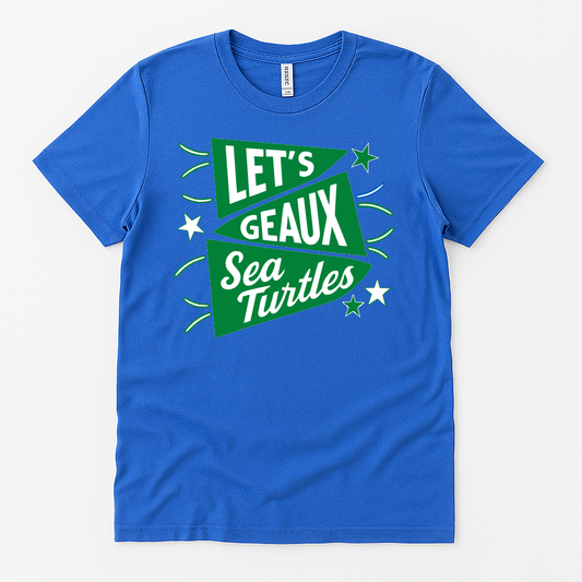 Let’s Geaux Sea Turtles Pennant Flag T-shirt