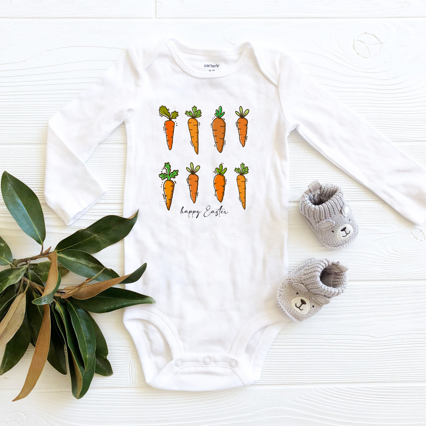 Carrots in a Row | Easter | Infant Bodysuit