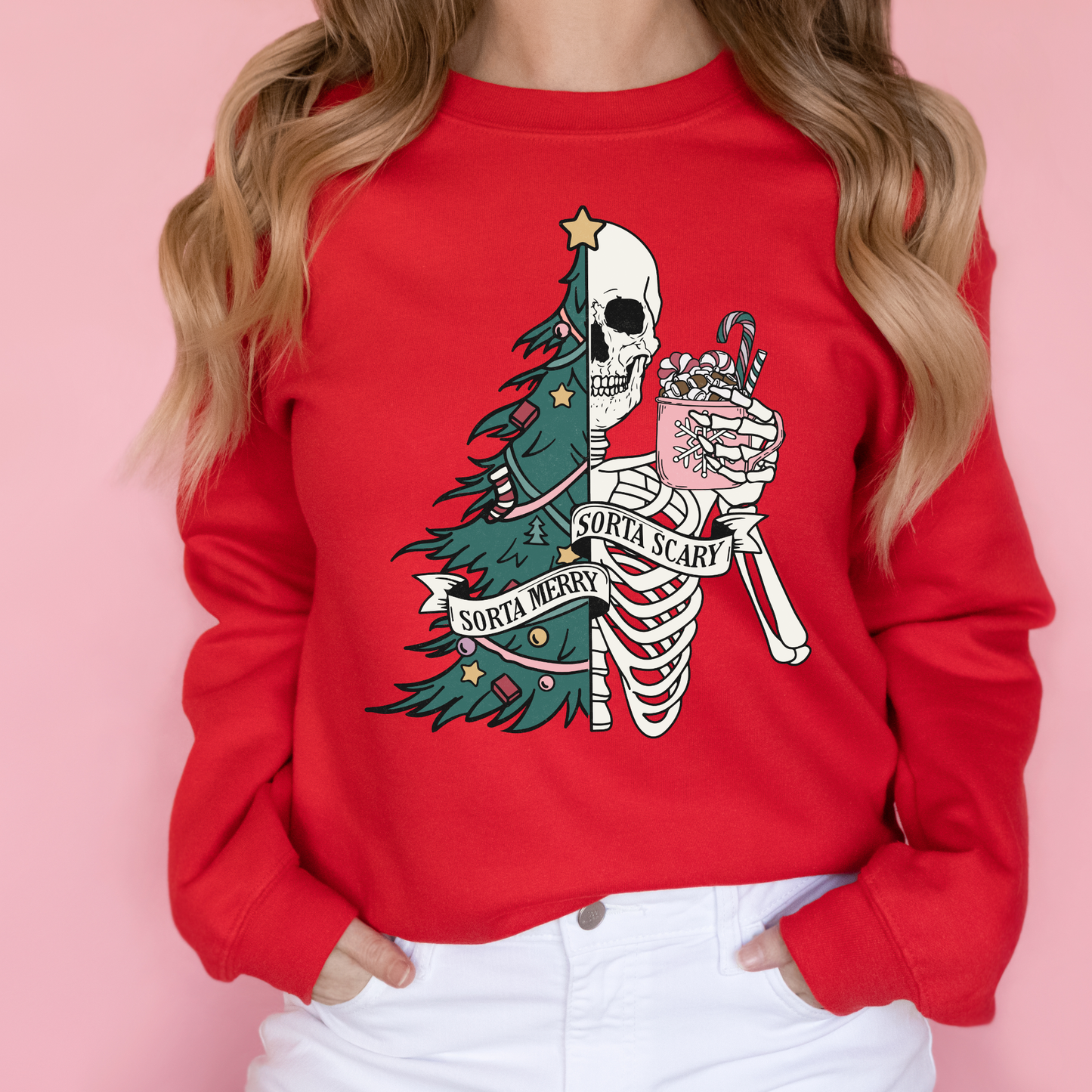 Sort of Merry Sort of Scary | Christmas Independent Trading Comp. Sweatshirts