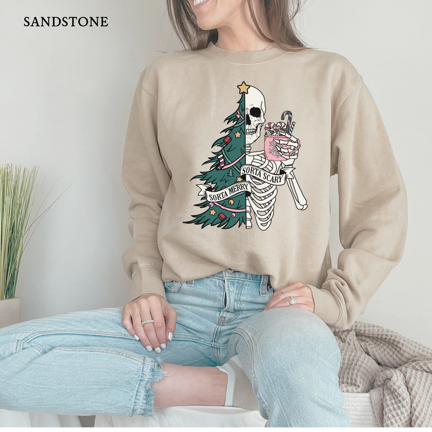 Sort of Merry Sort of Scary | Christmas Independent Trading Comp. Sweatshirts