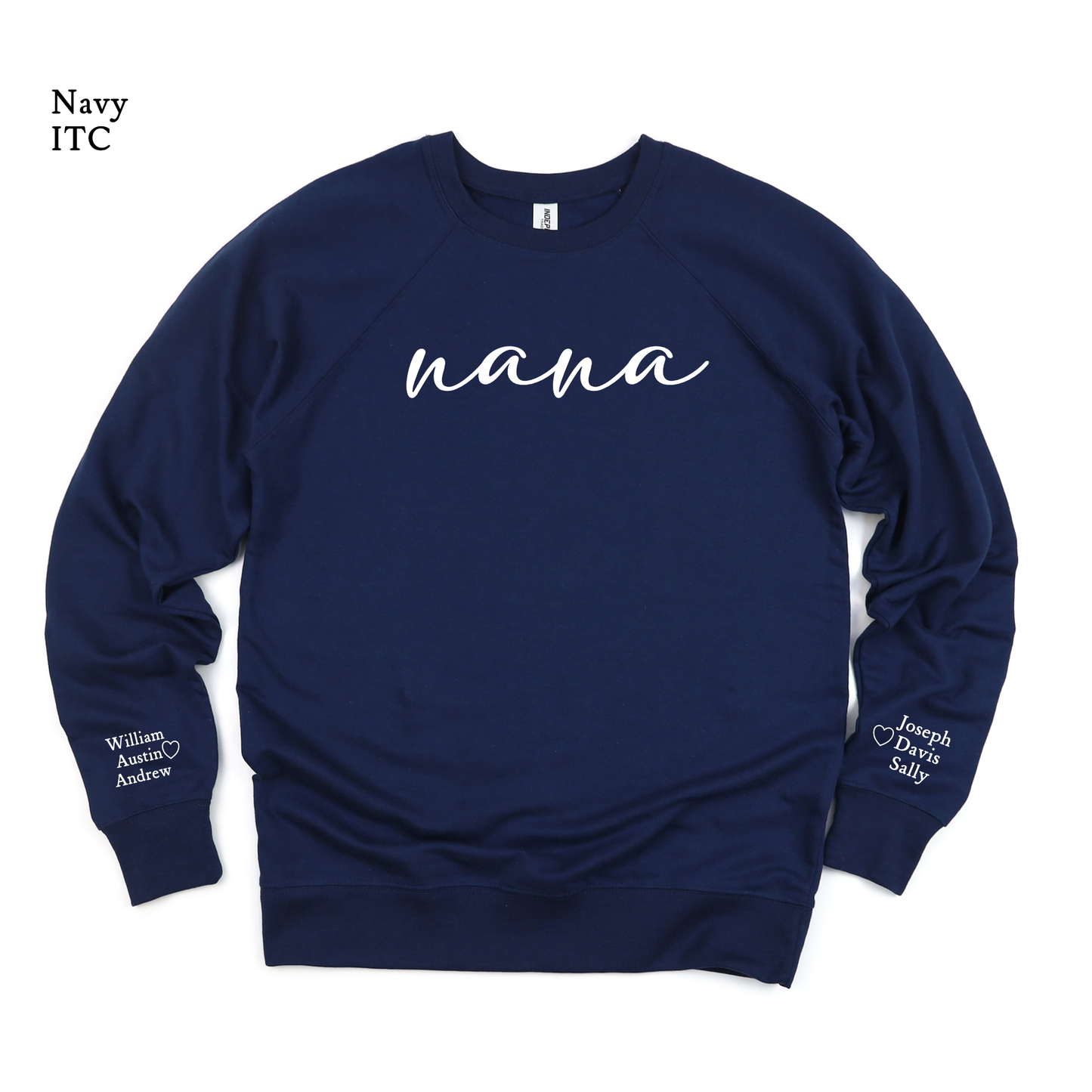 Custom Mama/Nana/Honey/Grandma Lightweight Sweatshirt | Adult
