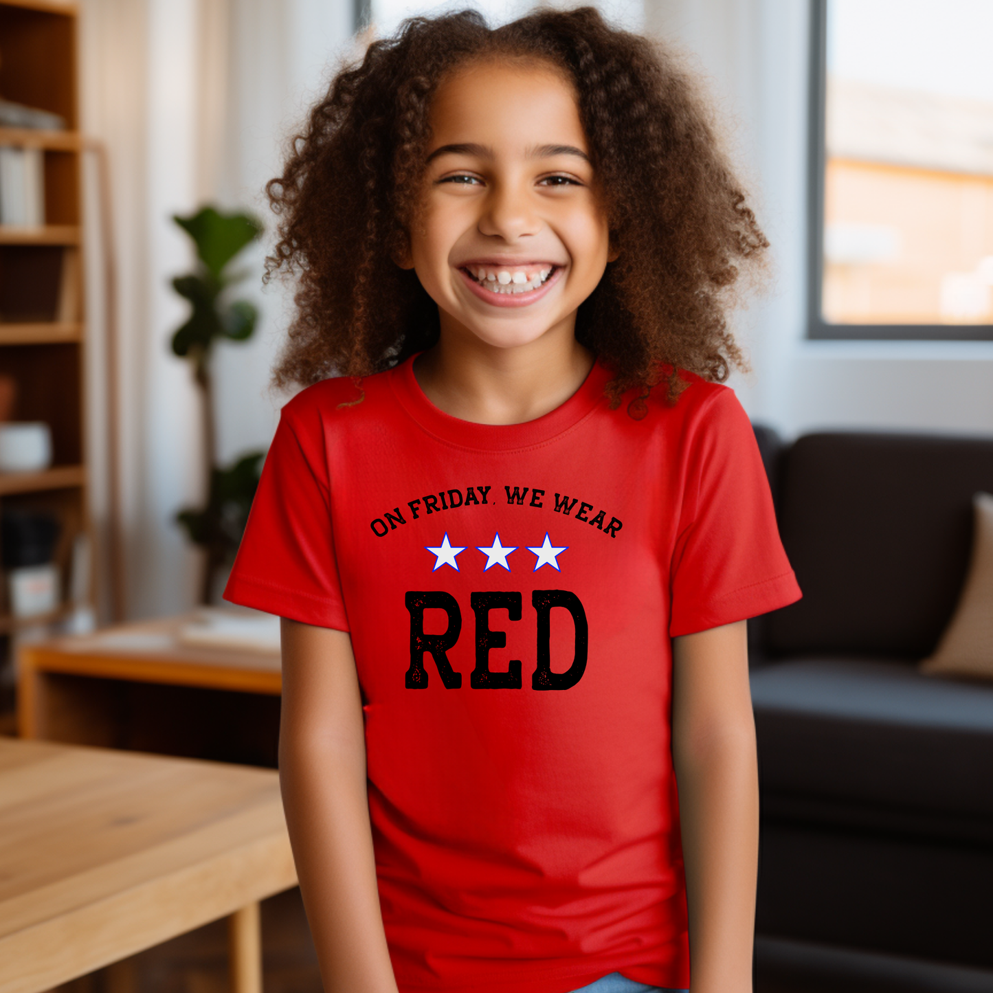 Stars - On Friday, We Wear RED | MOTMC | Month of the Military Child | Kids & Adults