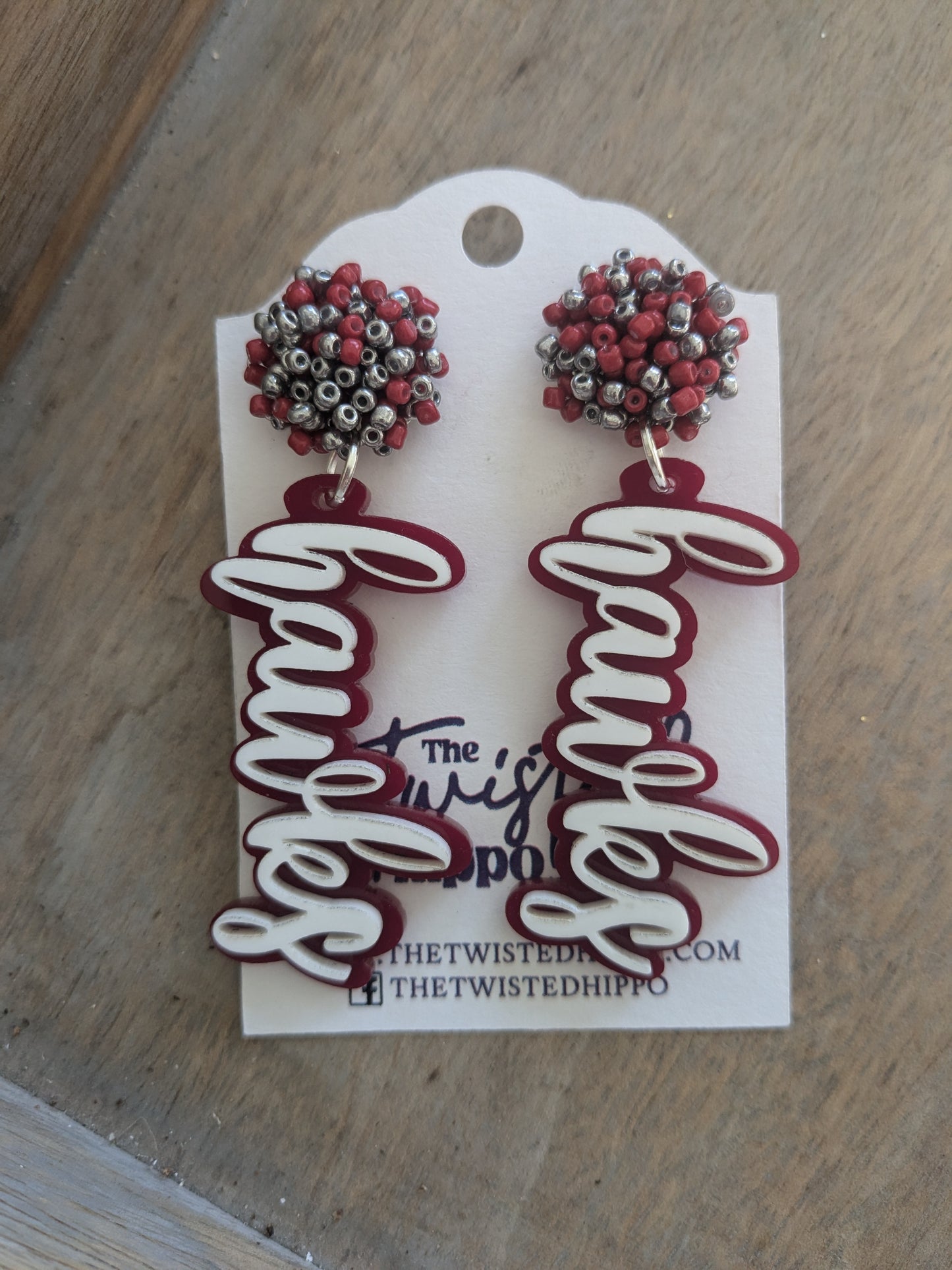Archbishop Hannan Hawks acrylic game day earrings