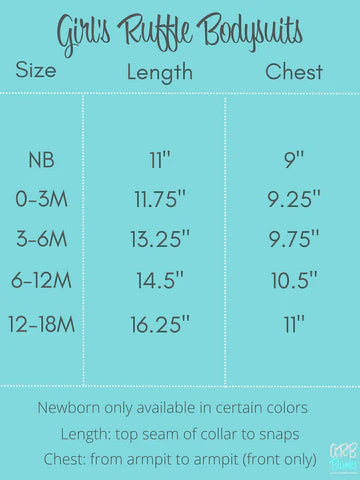Ruffle Long Sleeve White Infant Bodysuits