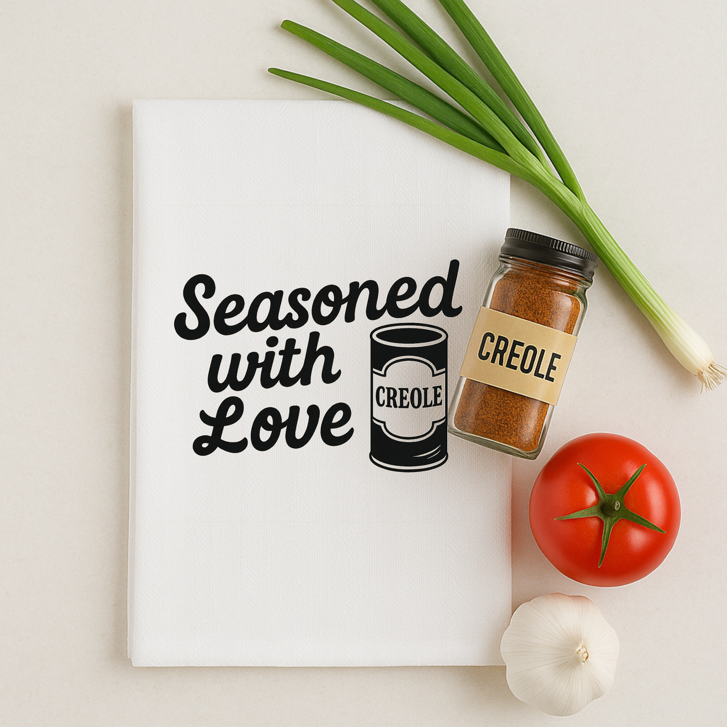 Seasoned with Cajun Love Dishtowel