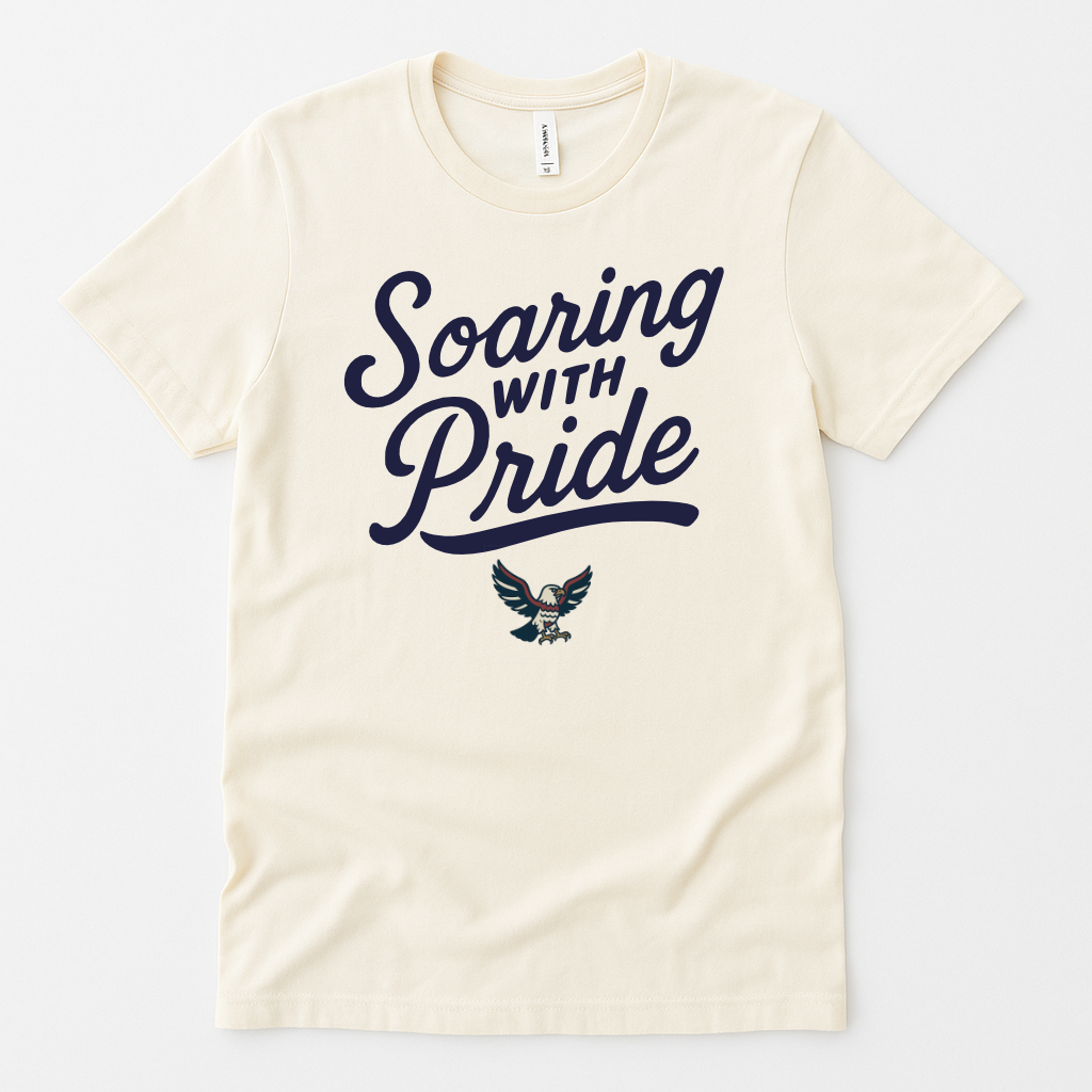 Retro Script Soaring with Pride Hawks Shirt