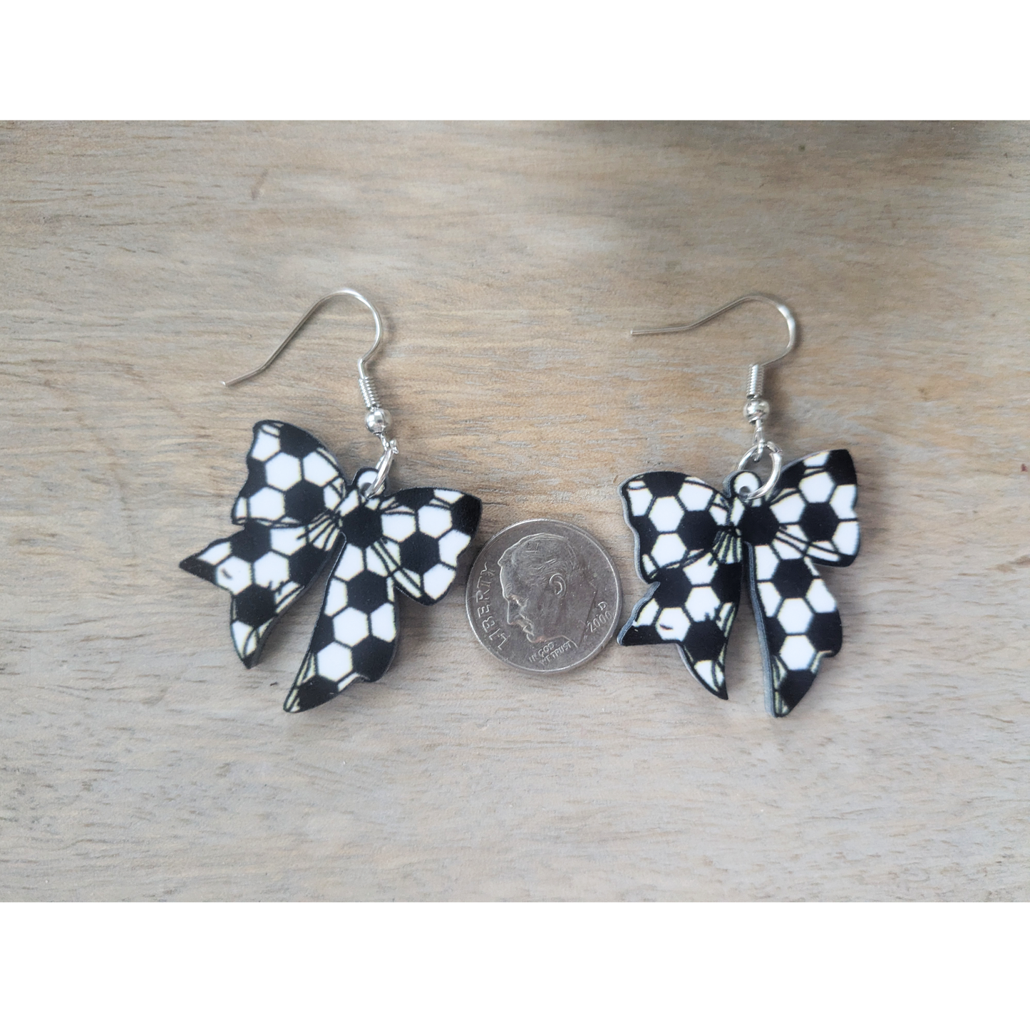 Soccer Coquette Bow Earrings