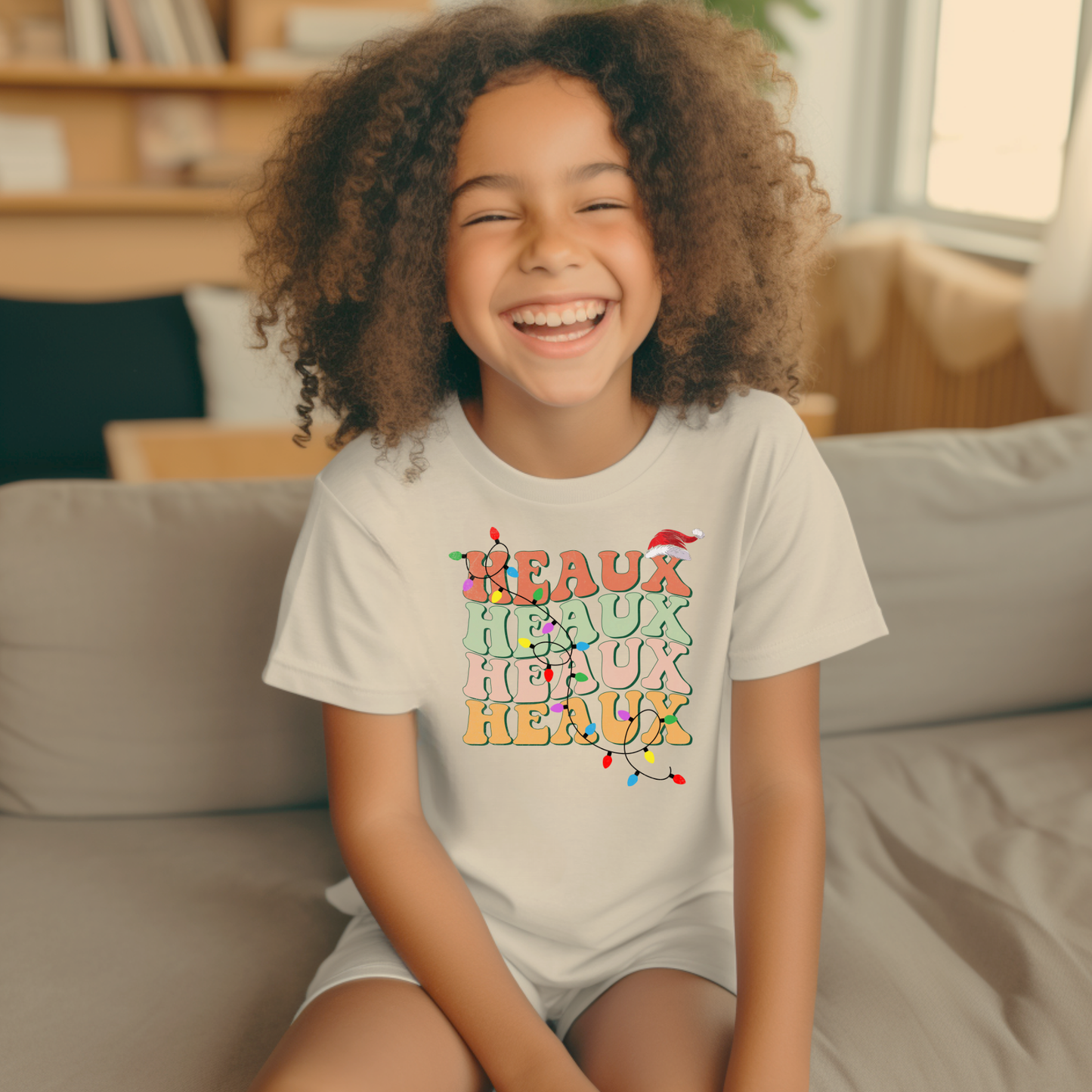 Heaux Heaux Heaux Cajun Christmas Tee | Kids & Adults