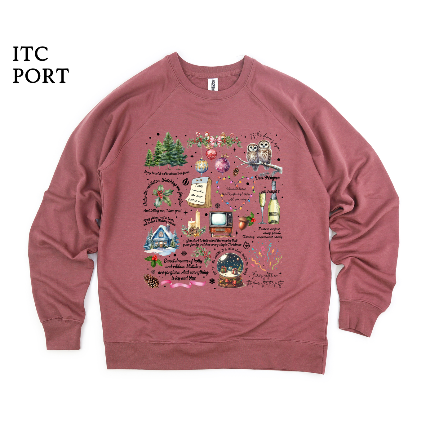 Swiftmas Song Lyrics | Christmas Sweatshirt | Taylor | Swiftie | Raglan Sweatshirt | Holiday